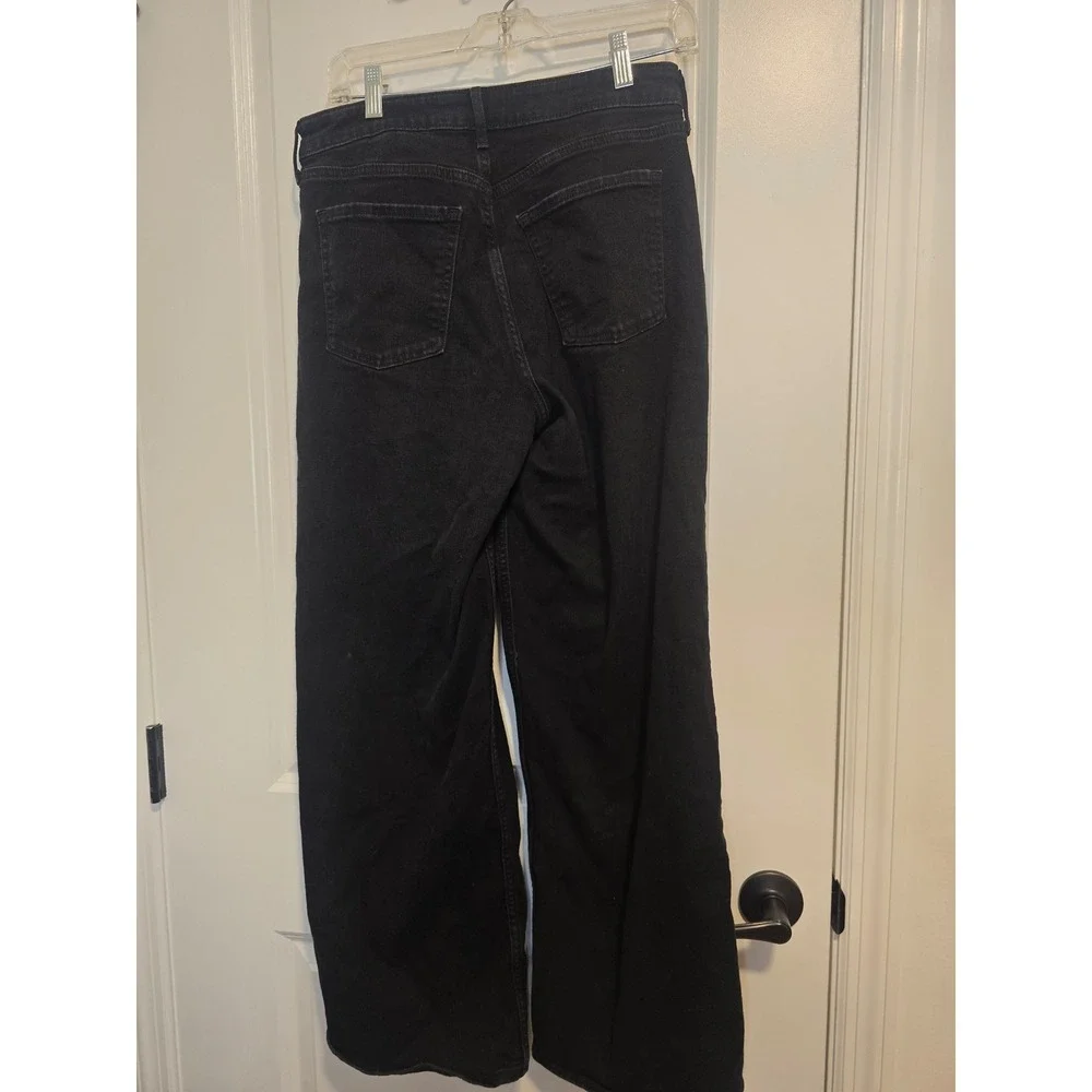 Old Navy High-Rise Wow Wide Leg Jeans Black Size 10 Denim Pants
